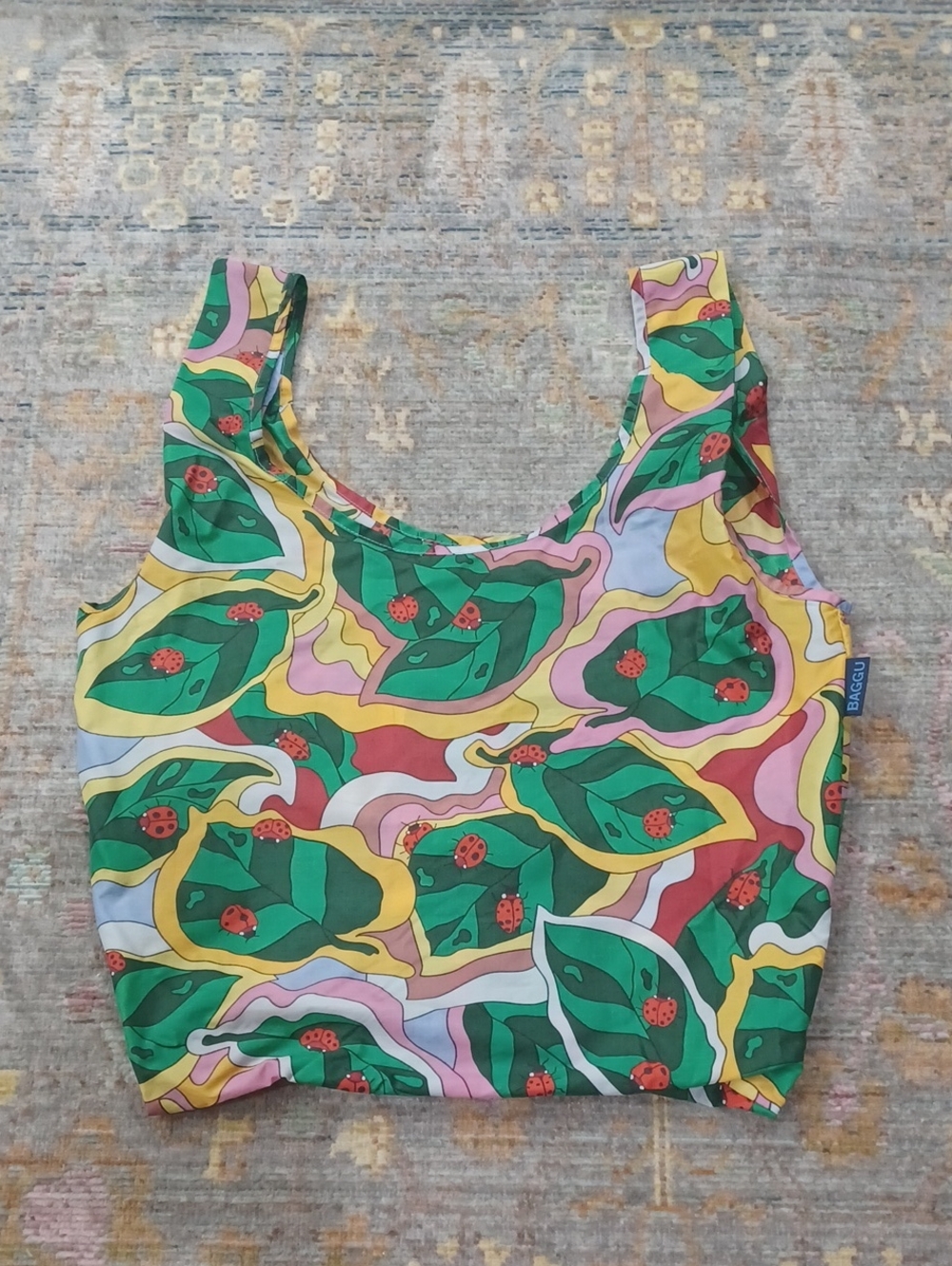 BAGGU Ladybug Leaf Reusable Tote Bag